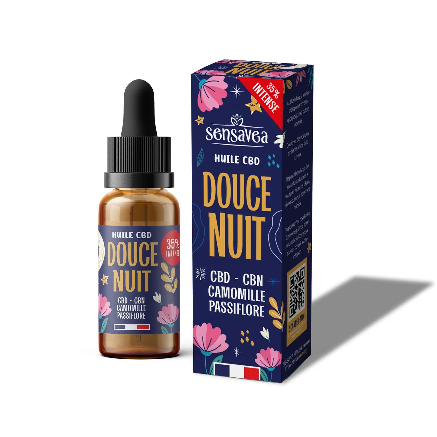 Huile CBD Sommeil Intense 35% et plantes