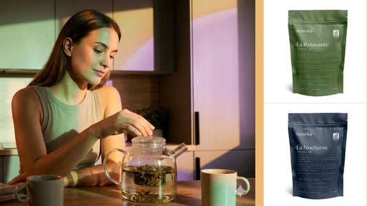 femme qui prépare une tisane au cbd
